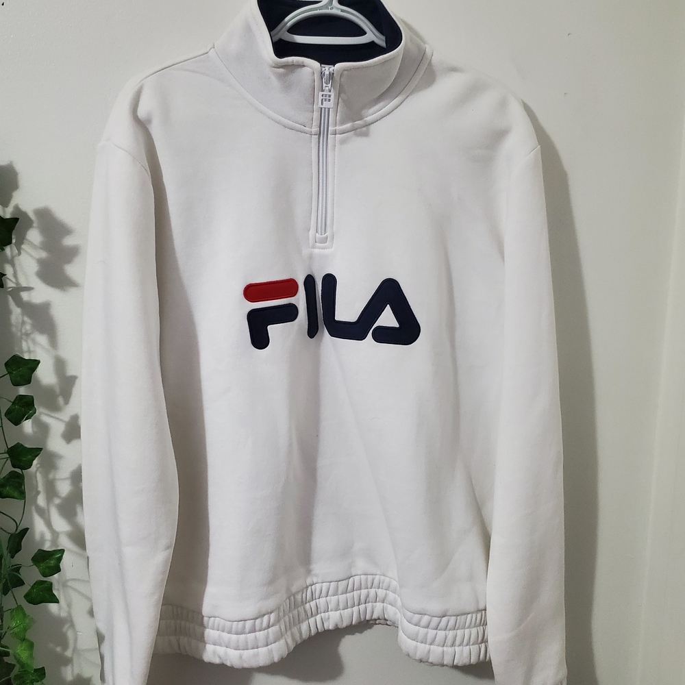 Fila Navy and White Pullover with Logo